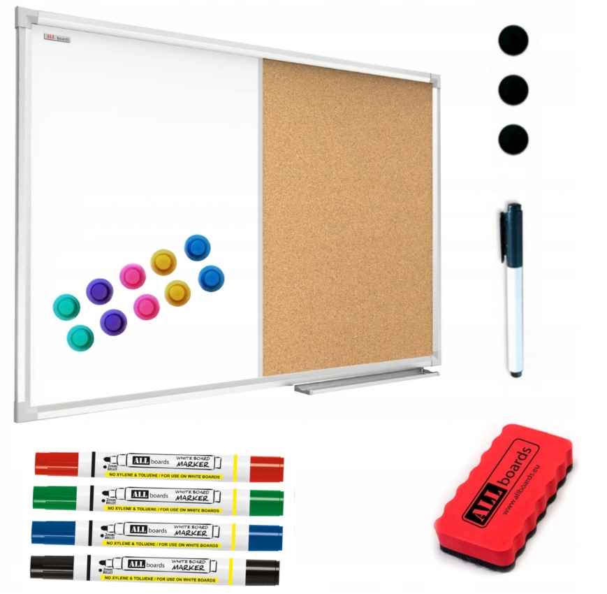 

Tablica magnetyczna korkowa 60x40 typu Combi