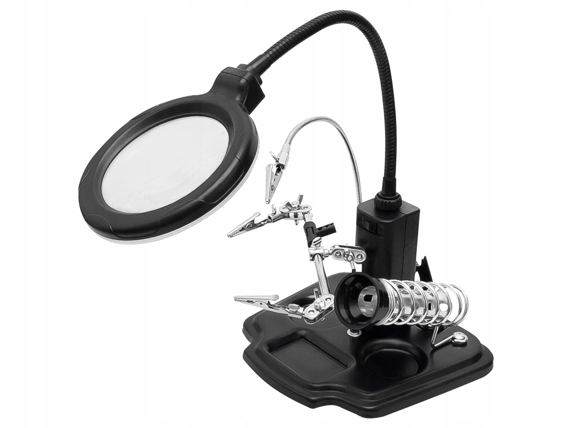 Sada Třetí Ruka Pro Pájení Lupa Led Lampa Servis Držáky Stojan