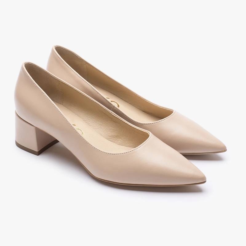 Ryłko B4201 T1 6NL béžové lodičky vel.39 lico sloupek Joan Kochland