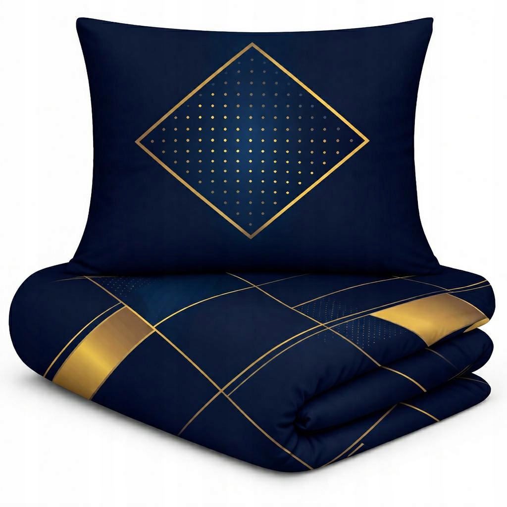 Povlečení 140x200, granátově zlatá geometrie Prestige