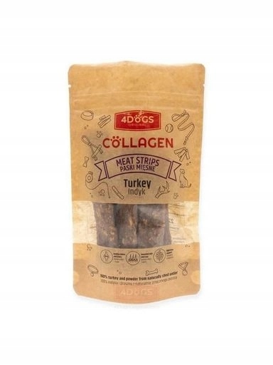 4 x 4DOGS Pásky S Krůtím Masem S Přídavkem Paroží 100 g