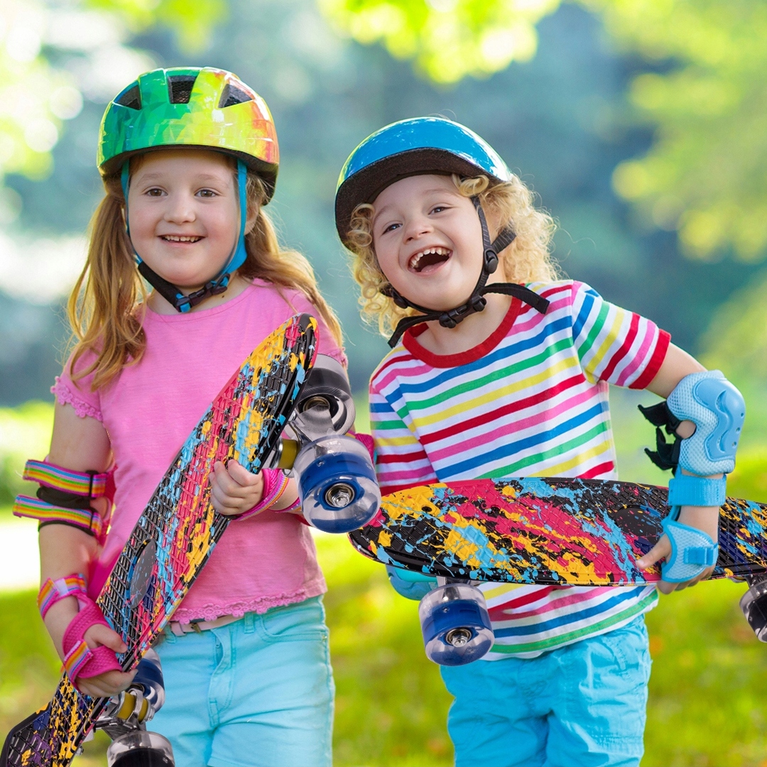 DESKOROLKA FISZKA LED ŚWIECĄCE KOŁA LED RGB DESKA FISHBOARD DLA DZIECI Długość 56