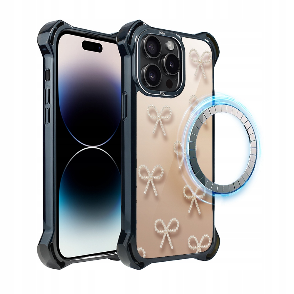 Pouzdro Ibizu DropGuard Ultra s MagSafe a perleťovými mašličkami pro iPhone 14 Pro