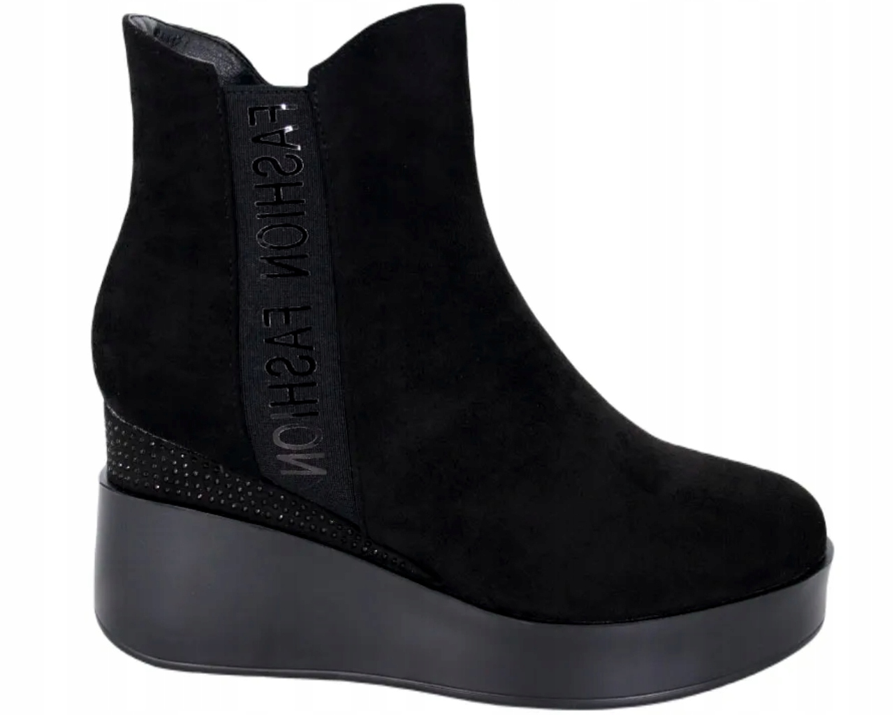 Kotníkové Boty Na Platformě A Klínku Pohodlné Dámské Boty 41