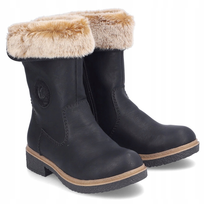 Dámské kotníkové boty Rieker Z5054-00 Black zateplené černé Eko Kůže VEL.36