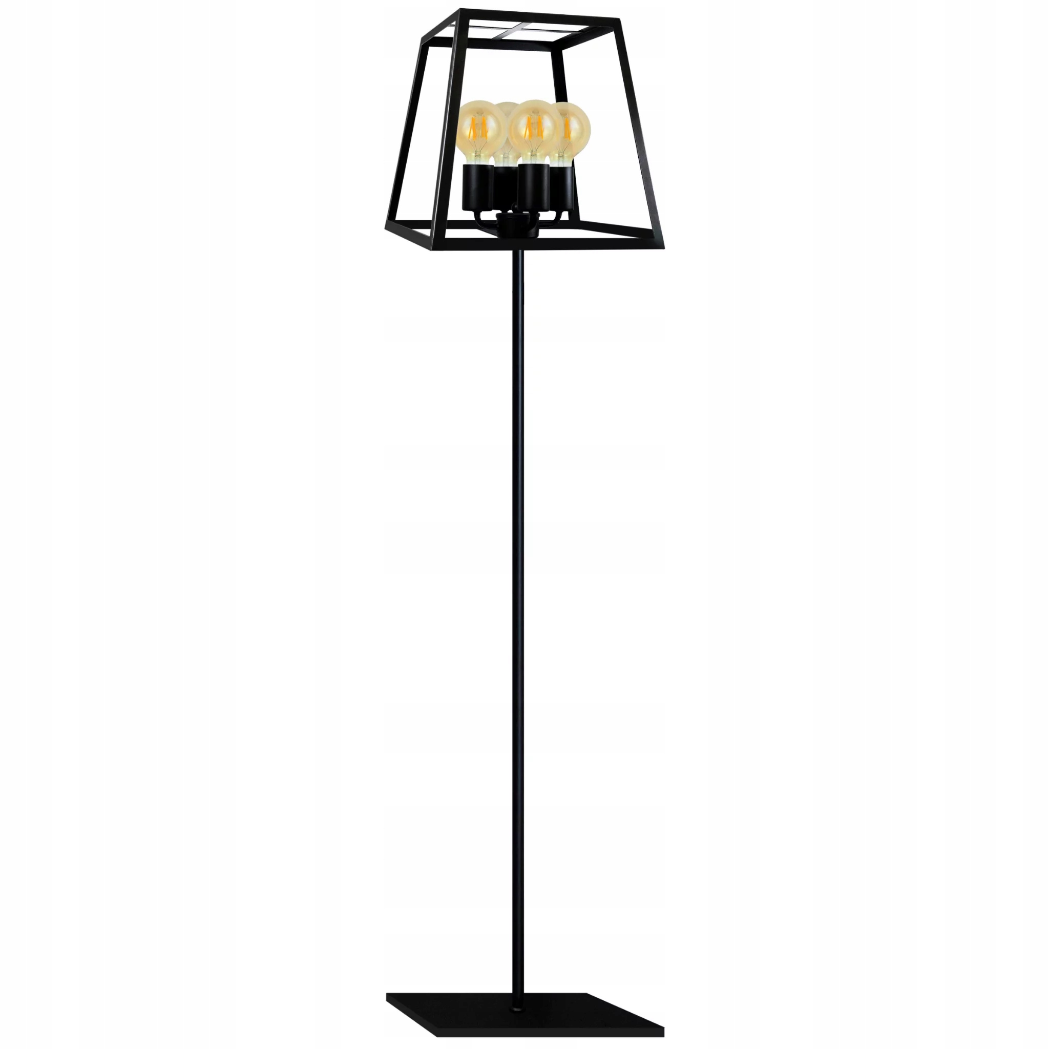 Sanico Polux metalow lampa podłogowa Loft Finland 4xE27 160cm czarna 308696