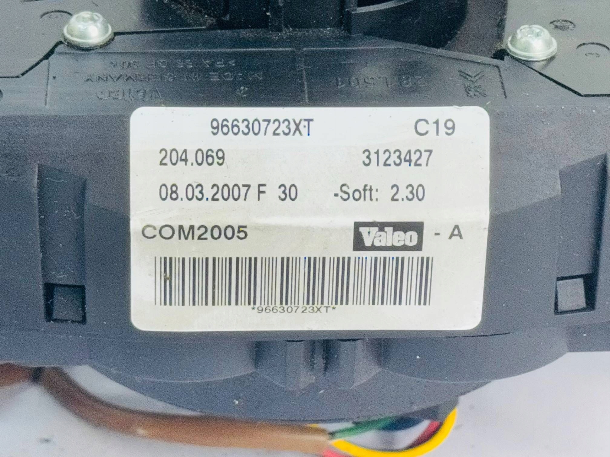 PEUGEOT 207 steering wheel levers and controls control PAJAK ring 96630723XT