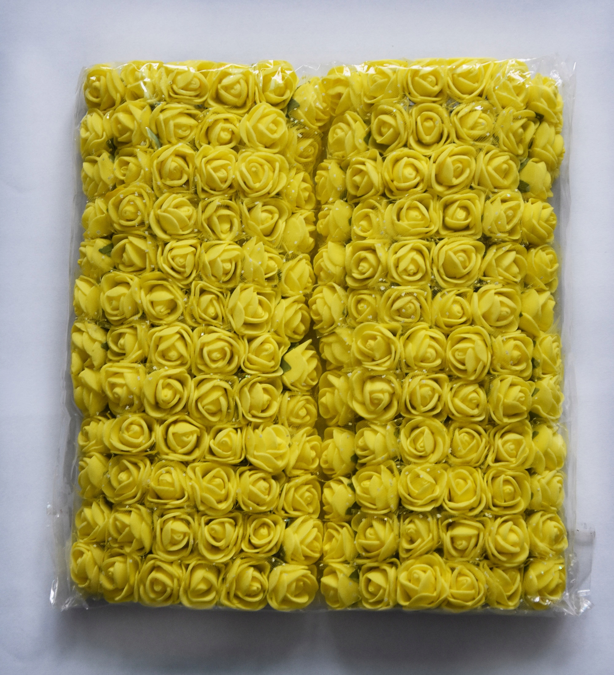 PIANKOWE RÓŻYCZKI RÓŻE KWIATKI 144 SZT ŻÓŁTE Typ inny
