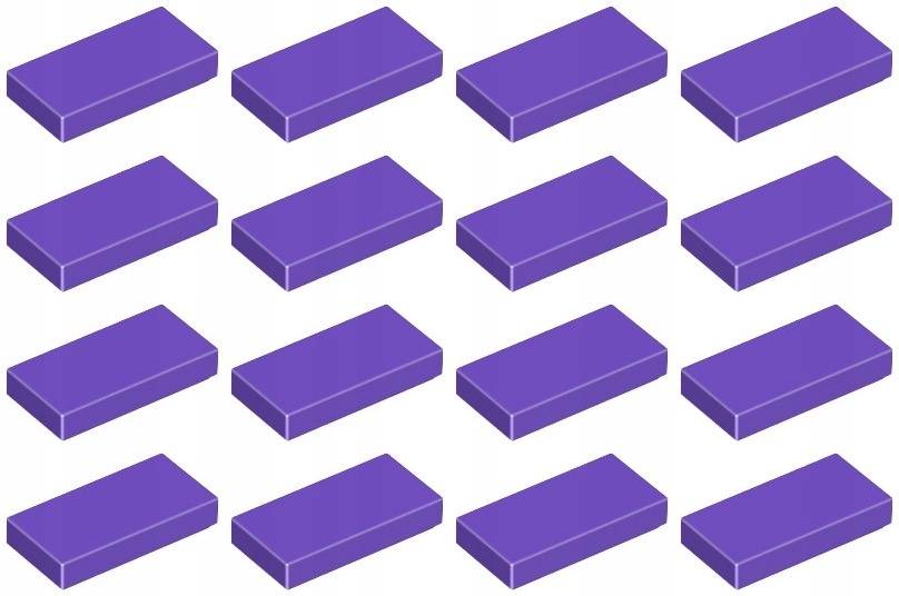 

Lego 3069b Tile 1x2 fioletowa Nowa (4g) 16 szt