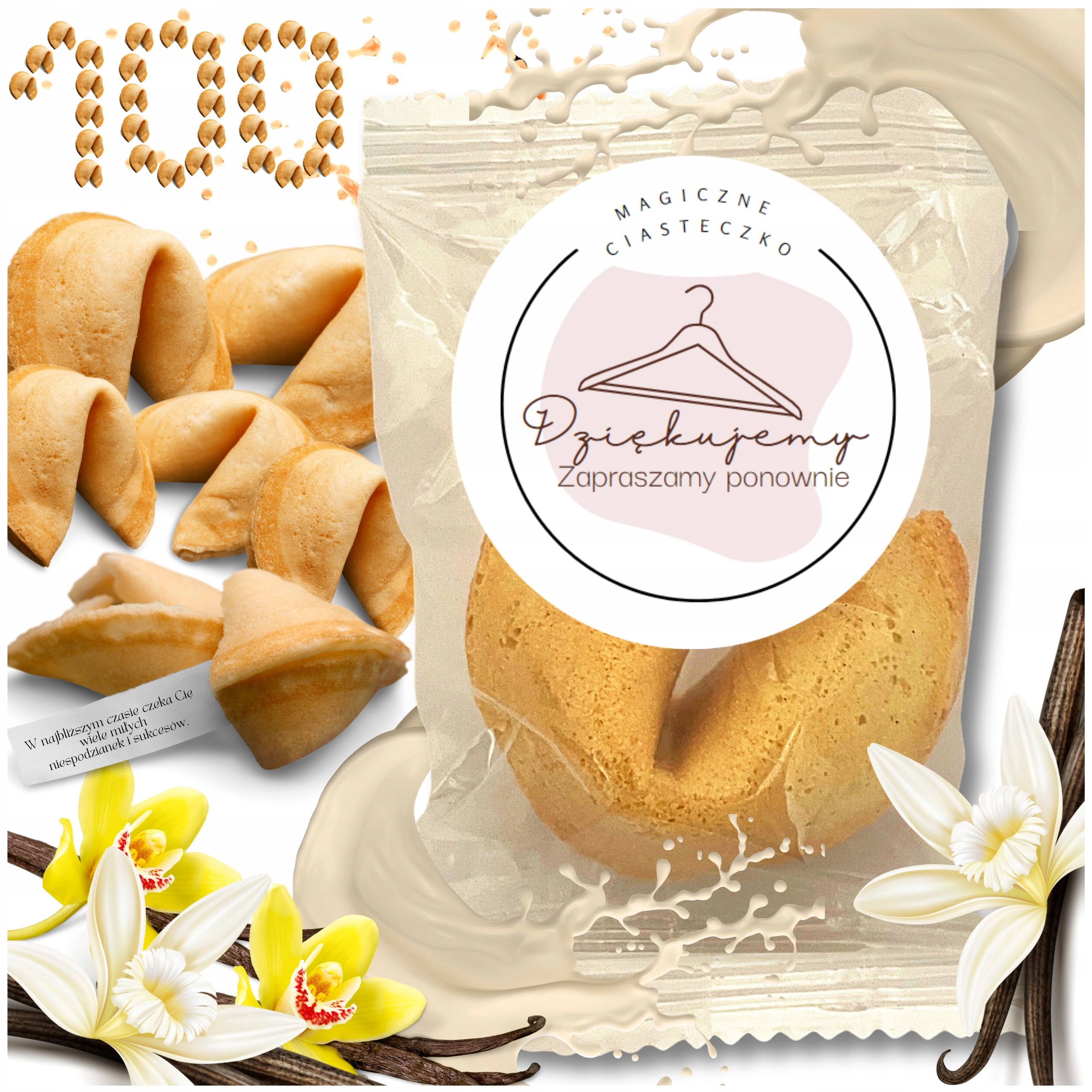 Sušenky s věštbou a poděkováním pro hosty zákazníků Butik Salon Oděv 100