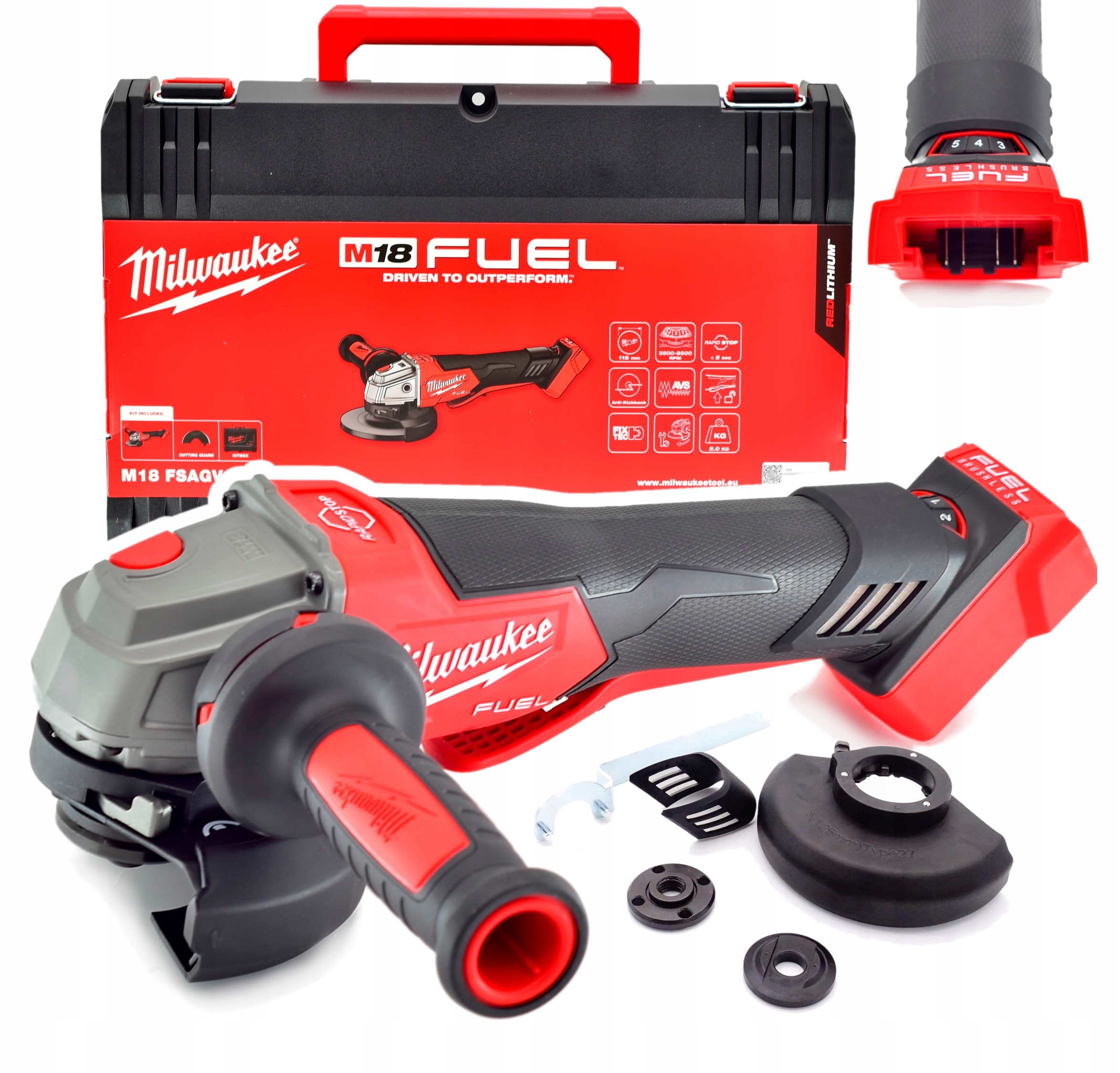 Szlifierka kątowa Milwaukee M18 FSAGV125XPDB-0X 4933478437 125 mm 18V 1200W