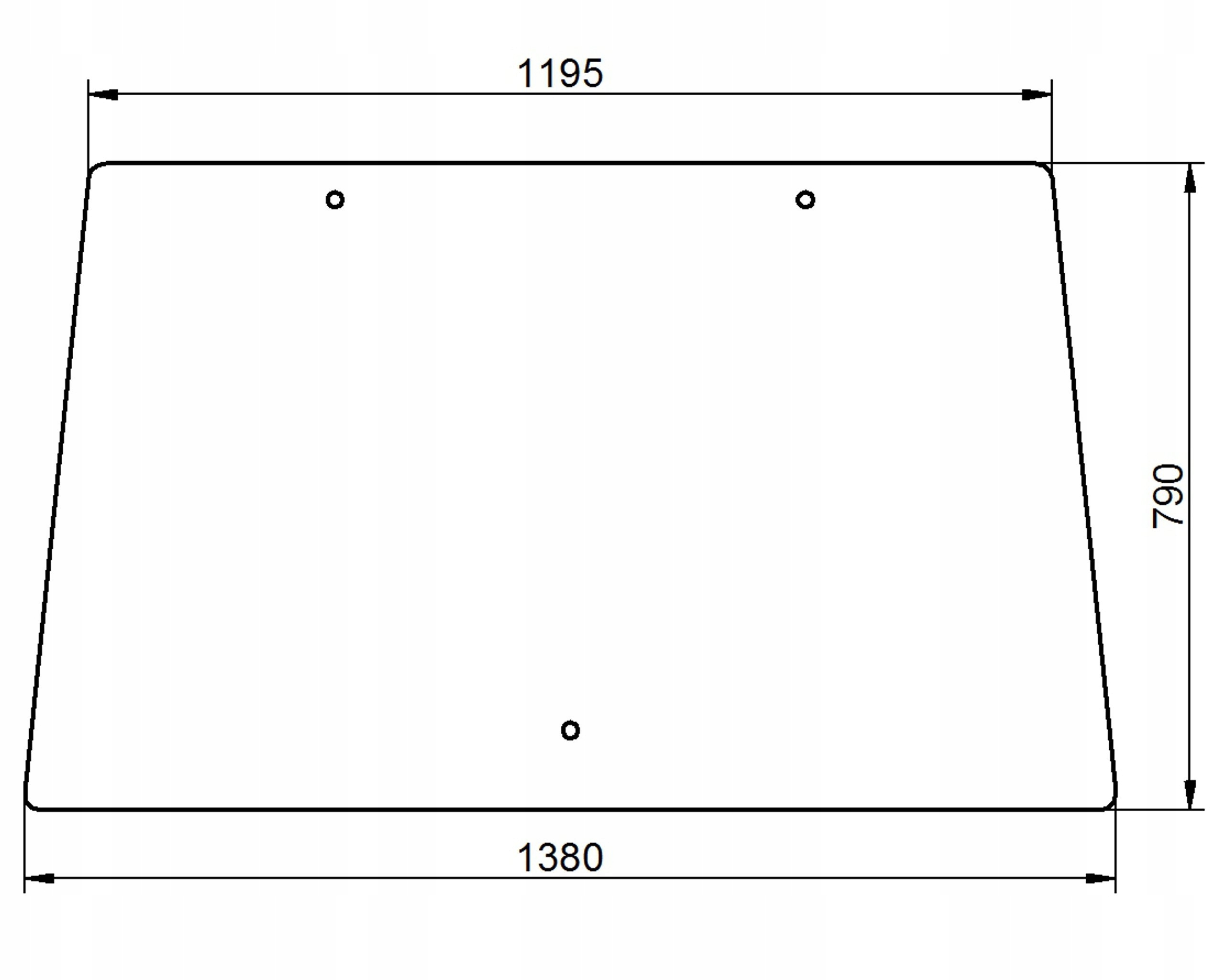 sklo John Deere 6000 7030 přední pevné