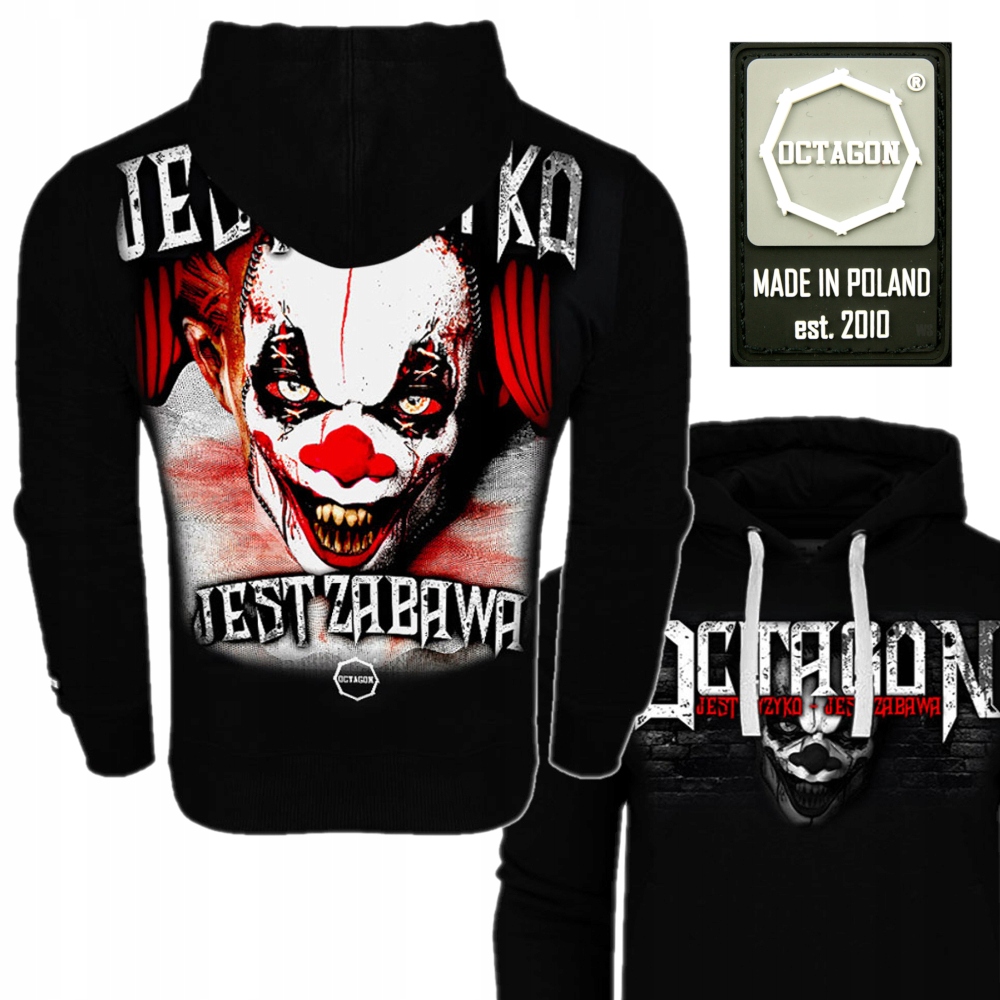 

Bluza Jest Ryzyko Jest Zabawa z Klaunem Kapturem M