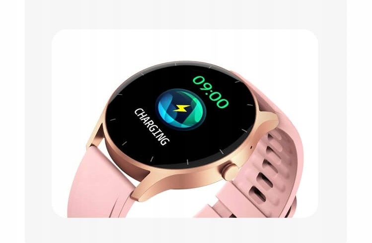 Smartwatch Gravity GT2-1 różowy, super prezent, kroki, pulsometr Kształt koperty okrągła