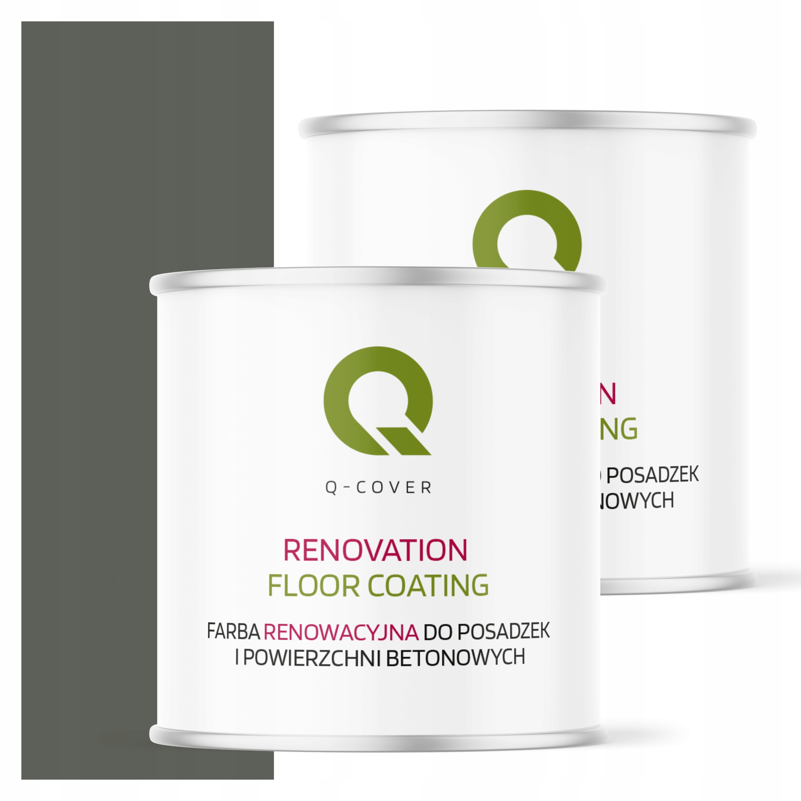 Ochranná farba na podlahy Renovačná šedá zelená 7009 polomatná 2,5 l