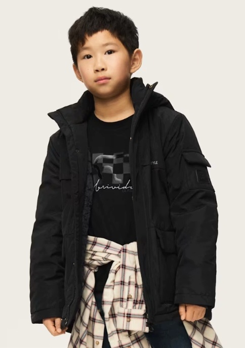 Mayoral 7415 Kurtka Zimowa Parka Chłopiec Czarna r.166