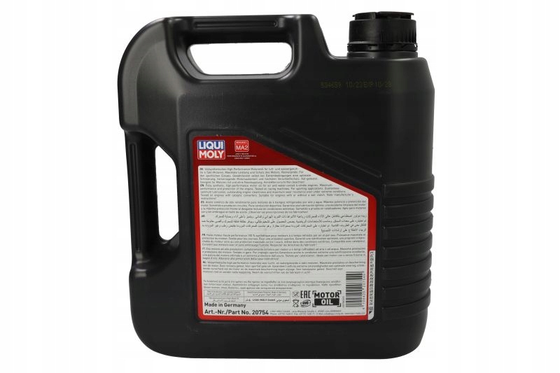 Olej silnikowy 4T 10W40 LIQUI MOLY Race 4l 4T, API SN; SN PLUS JASO MA-2 Sy Stan opakowania oryginalne