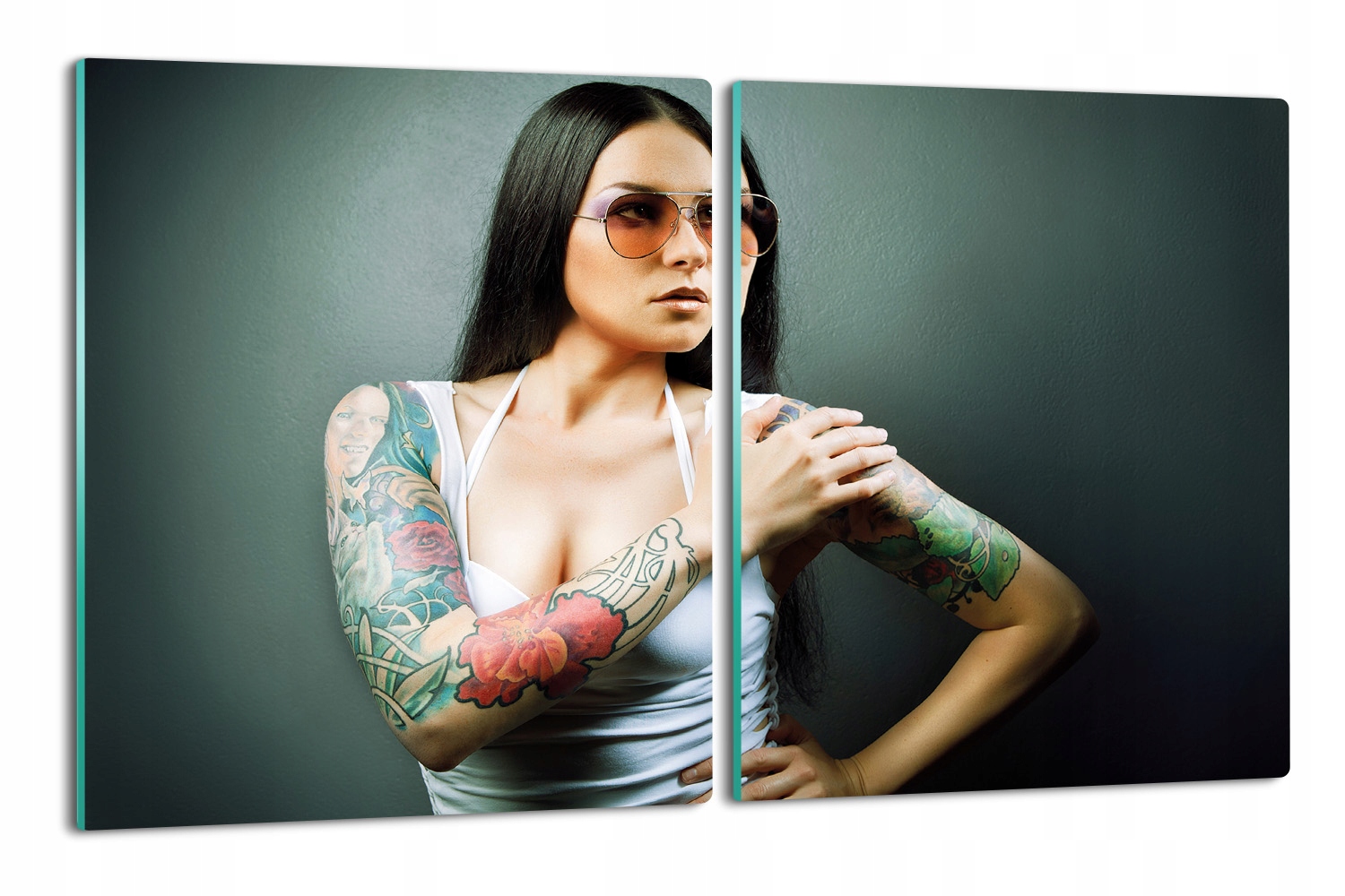 2x 40x52 splashback s grafikou Žena tělo tetování