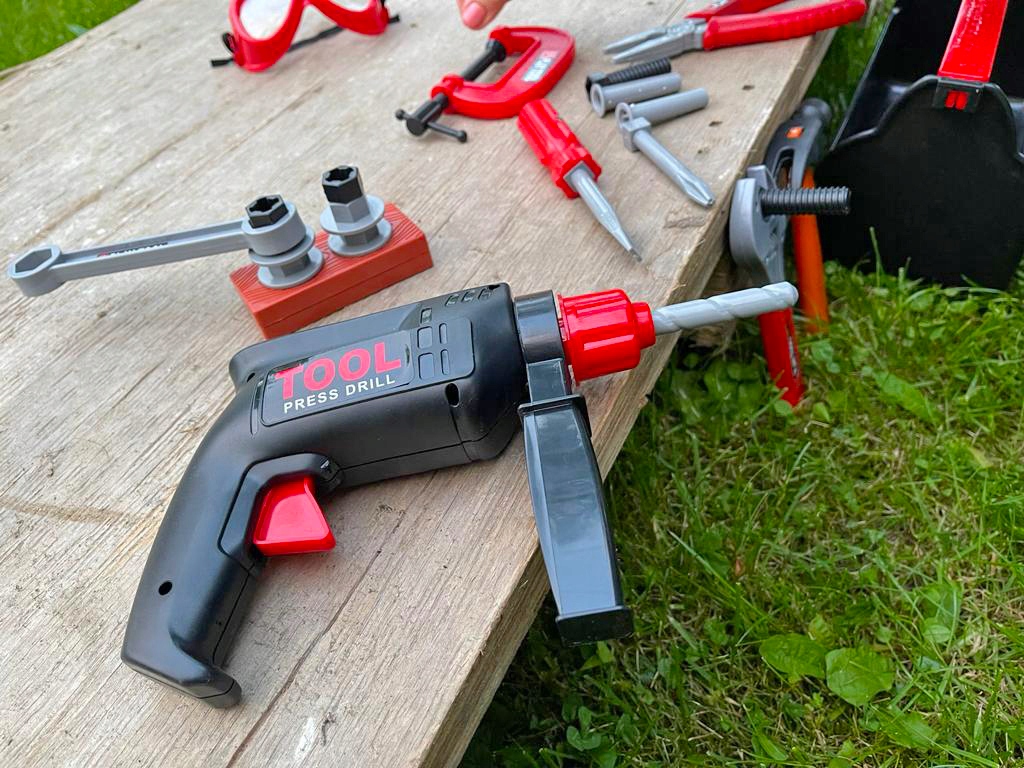 SKRZYNKA Z NARZĘDZIAMI DLA DZIECI ZESTAW WIERTARKA Płeć Chłopcy Dziewczynki