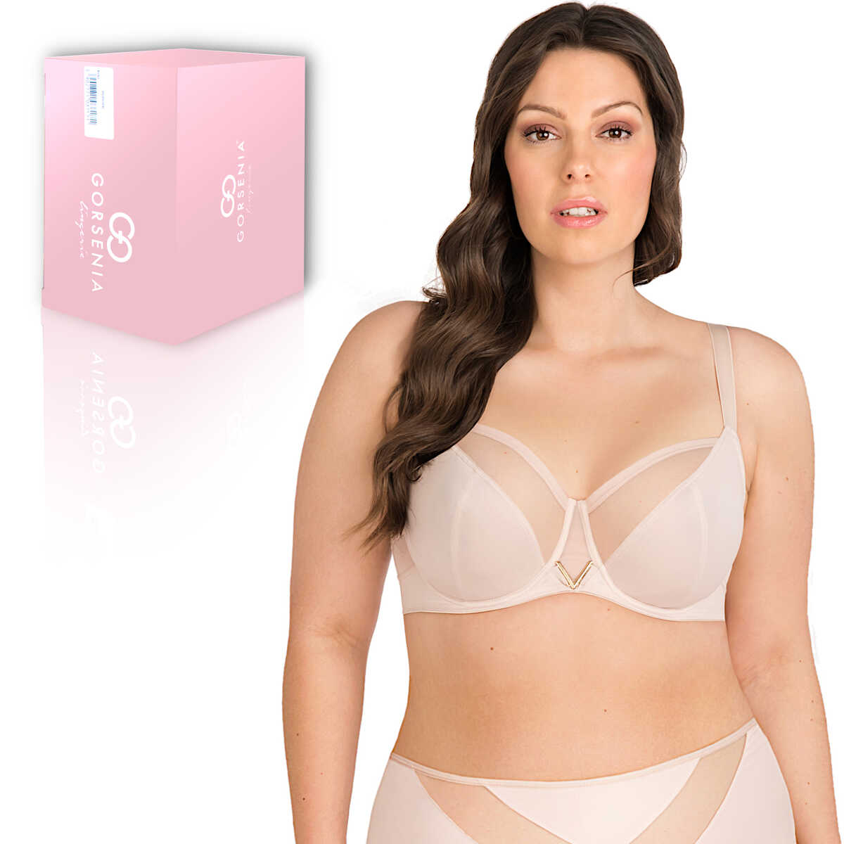 Gorsenia Měkká podprsenka s kosticemi Vicky 564 béžová 70I