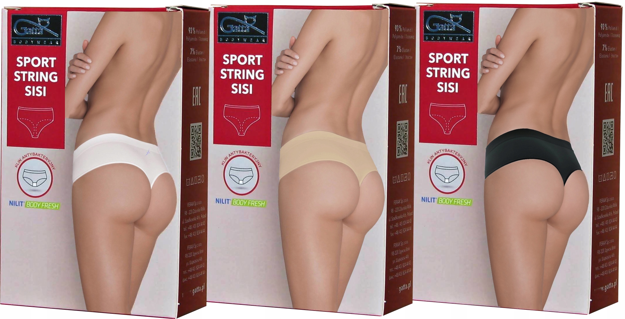 

Gatta Bezszwowe-STRINGI Sisi SPORT-3-PAK r.S