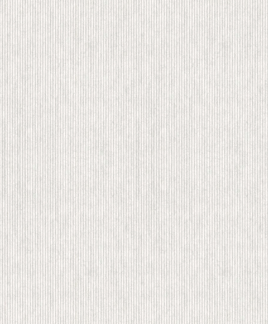 Bílá tapeta s lisovanými pruhy na flizelině, minimalistická
