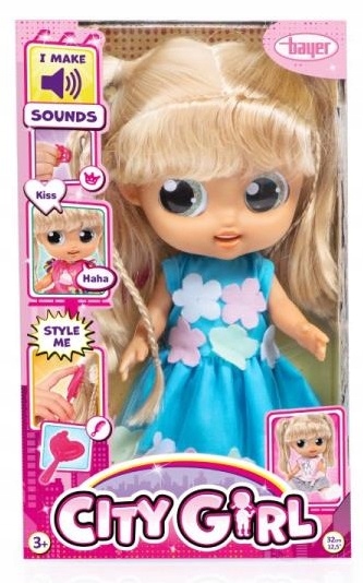 

Bayer lalka City Girl 31cm z dzwiękiem niebieska