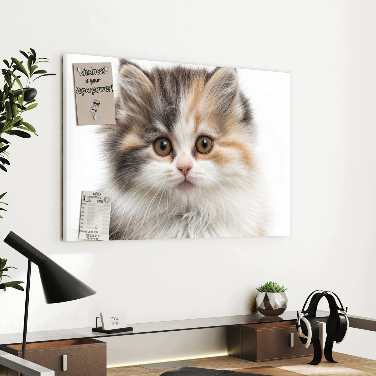 Magnetická tabule Puszysty Kočka 60 × 40 cm