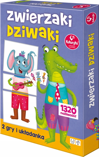

Kukuryku Zwierzaki Dziwaki Rodzinna Gra Układanka