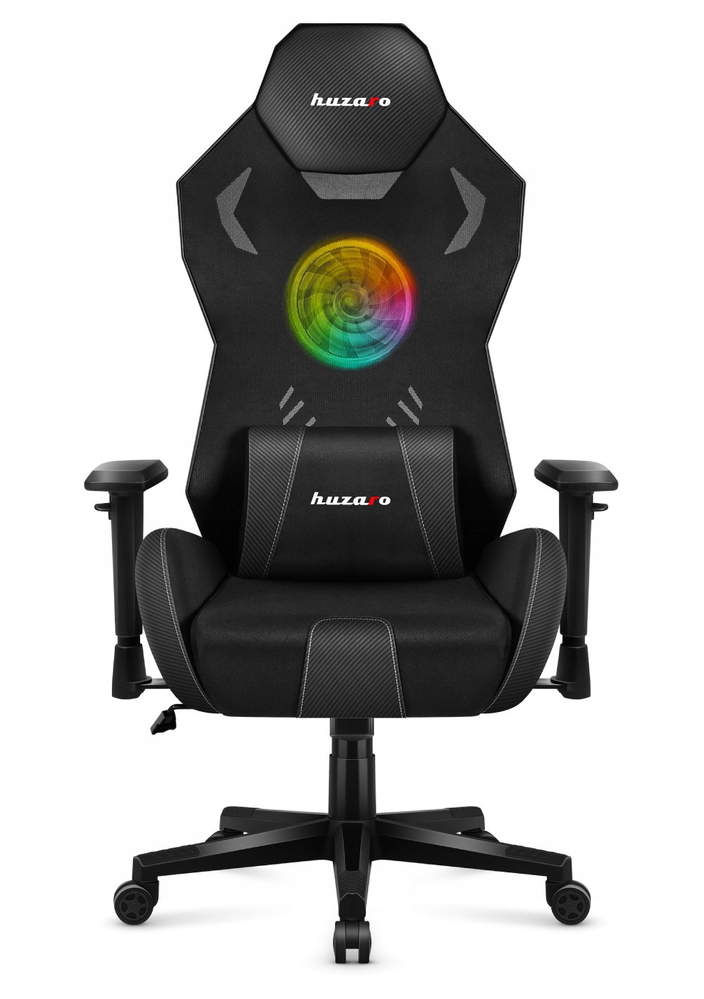 Herné kreslo ERGONOMICKÉ Nastaviteľné Huzaro Combat 7.6 RGB Led ČIERNA Stav balenia originál
