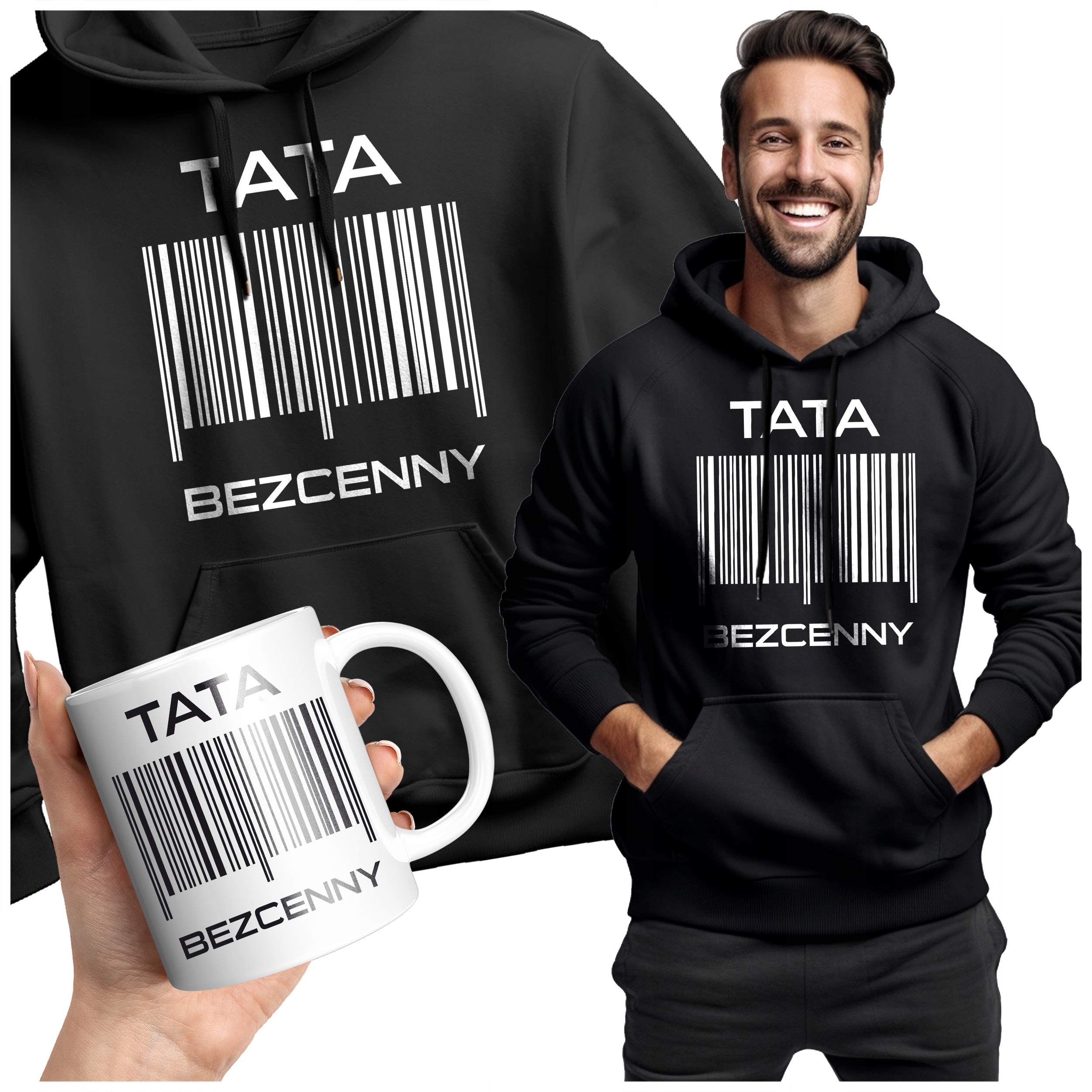 Pánská Mikina Táta Neocenitelný Dárek Pro Otce S Hrnkem Na Každodenní Nošení