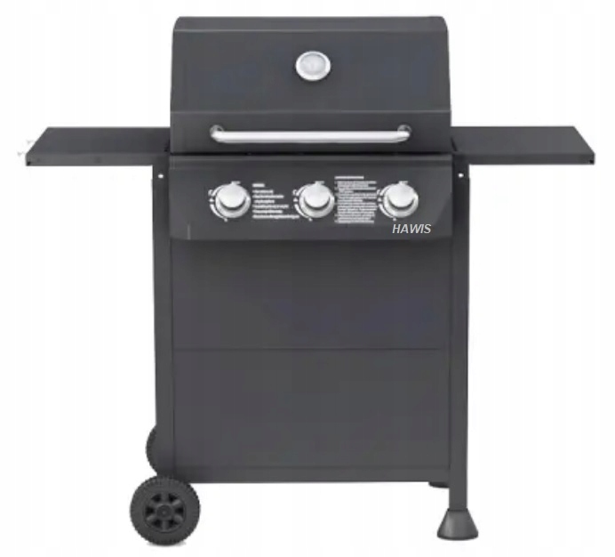 Grill Gazowy Ogrodowy Hawis 3 Palniki 3*2,9Kw 8,7kW Reduktor