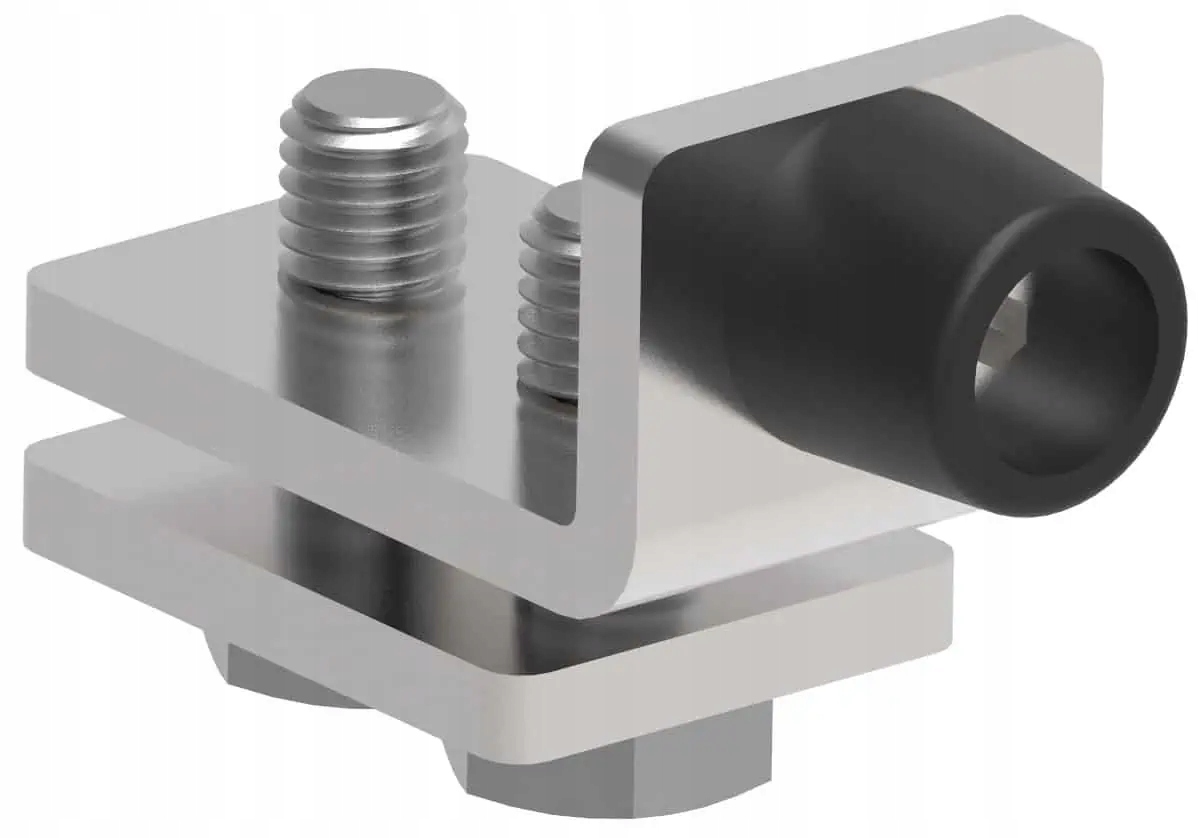 Odbojnik z gumą do szyny ocynkowanej 42x54 mm Kod producenta SP.OD.ZN