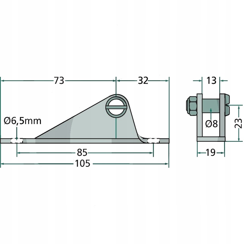 Mocowanie siłownika przyczepy ocynkowane Marka maszyny Inna