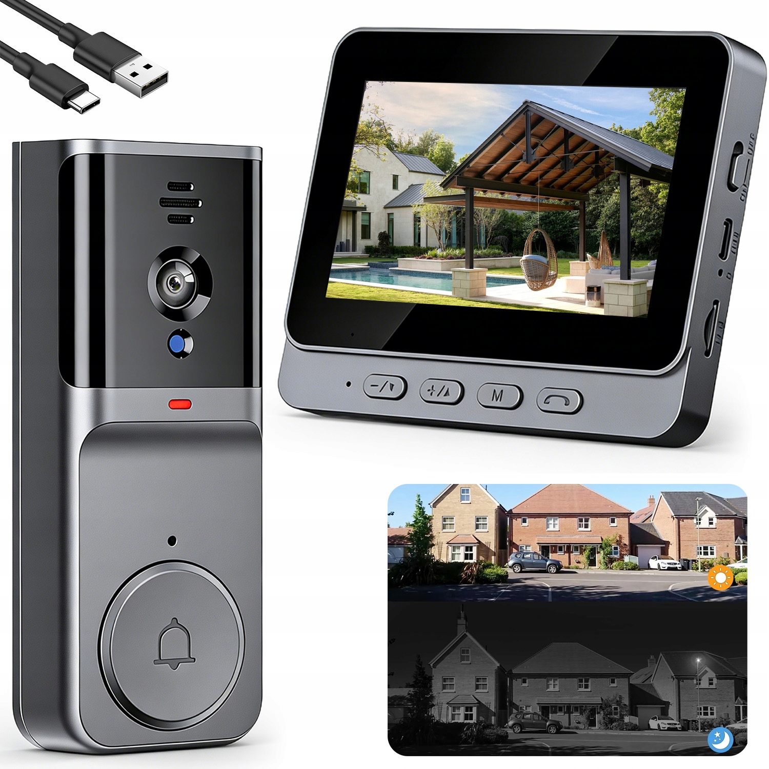 Bezdrátový Videotelefon S Voděodolnou Kamerou A Nočním Viděním