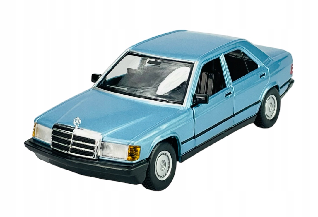 BBURAGO MERCEDES-BENZ 190E 2.6 W201 NIEBIESKI 1:25 BABY BENZ NOWY METALOWY