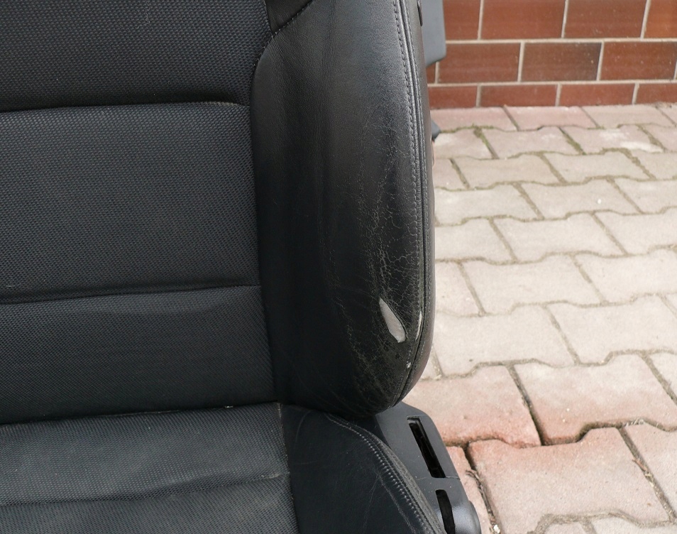 Sitz Sitze links rechts Sitz schwarze Halbleder S-LINE AUDI A6 C6 AVANT 04