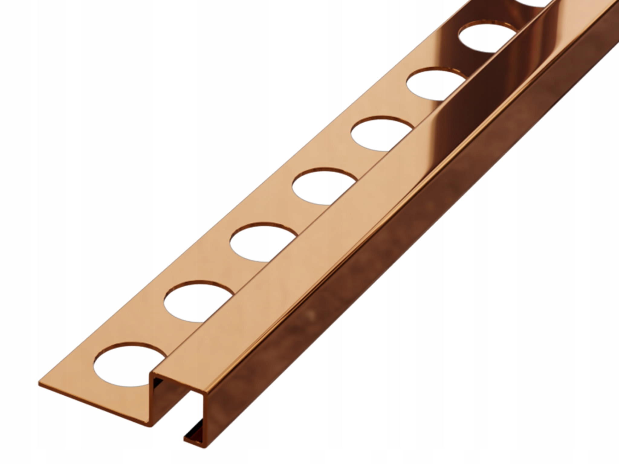 Rohový profil měď lesk Q 270 cm x 10,5 mm