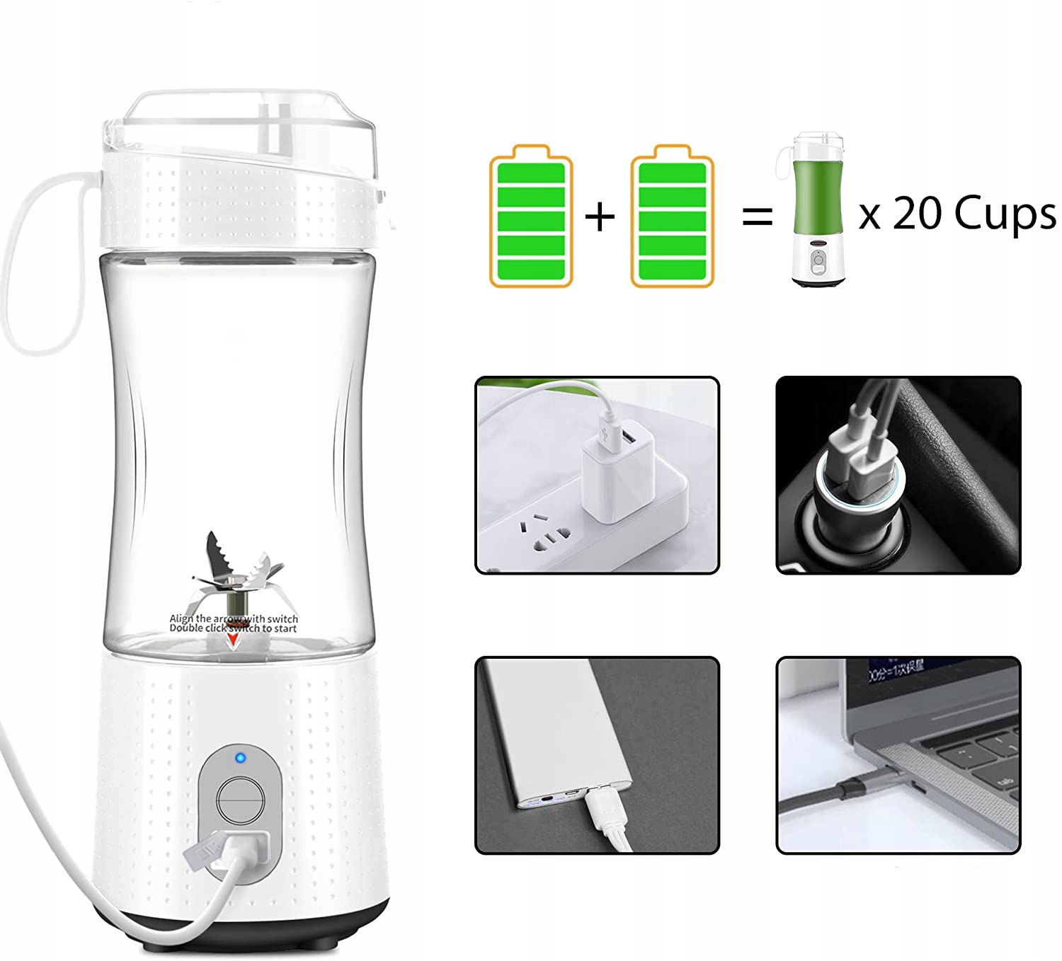 BLENDER PRZENOŚNA SOKOWIRÓWKA BEZPRZEWODOWA Kod producenta DAKE