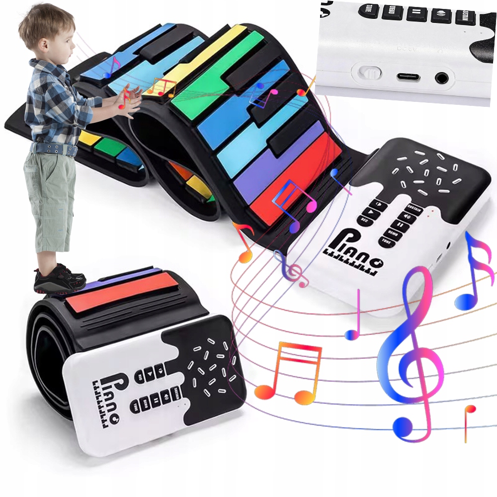 Přenosné Silikonové Piano, Flexibilní, Skvělé Pro Výuku Hraní