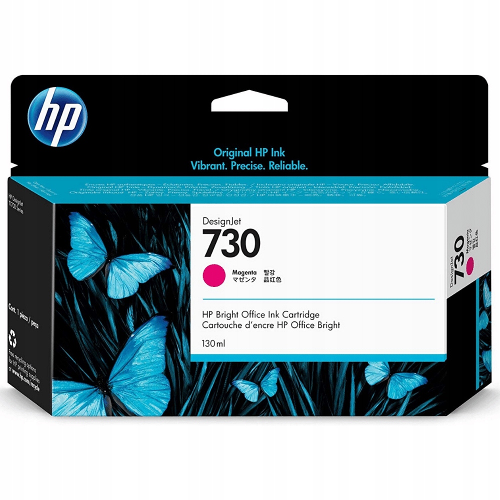 Atrament Hp 730 P2V63A červený (magenta)