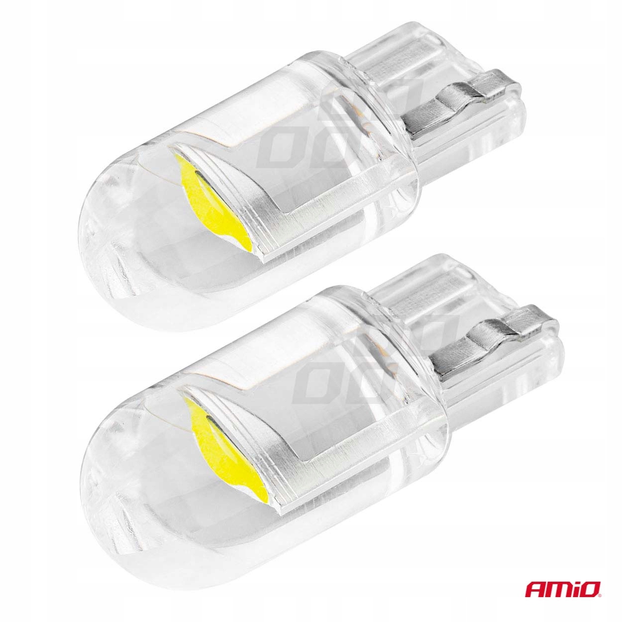 Żarówki Led Standard T10 W5W Cob Hpc 12V Clear white AMIO-02645 kpl/2szt
