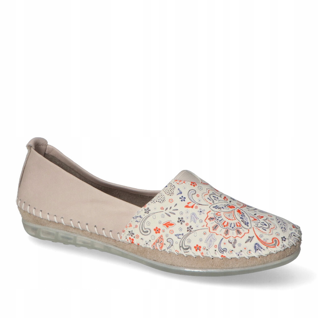 Dámské polobotky Maciejka Světlý popel+pom Kožené 39