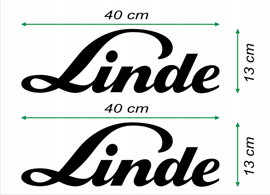 NAKLEJKA NAKLEJKI - LINDE - 2 szt. CZARNE 40 cm NT