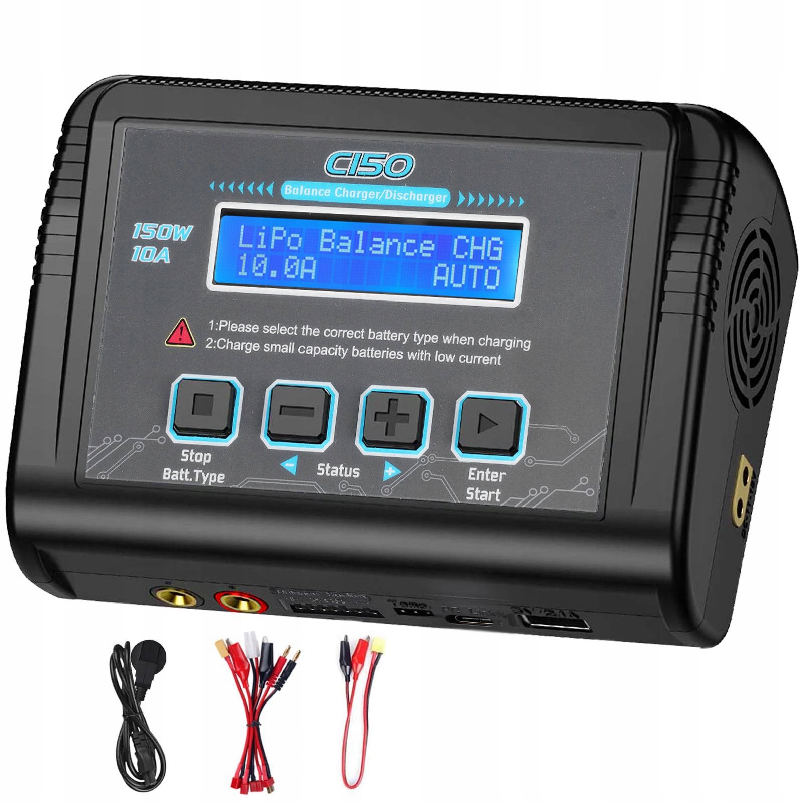 Htrc C150 150W 10A Ac/dc Balanční nabíječka vybíječka pro LiPo baterie 1-6S