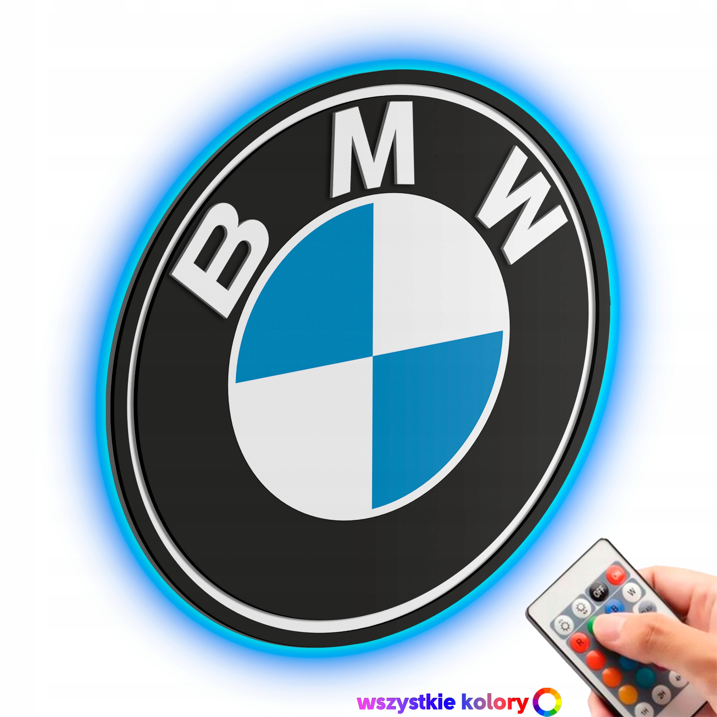 Dřevěný 3D obraz Logo Bmw Nástěnná Dekorace Dárek Noční Lampa Led