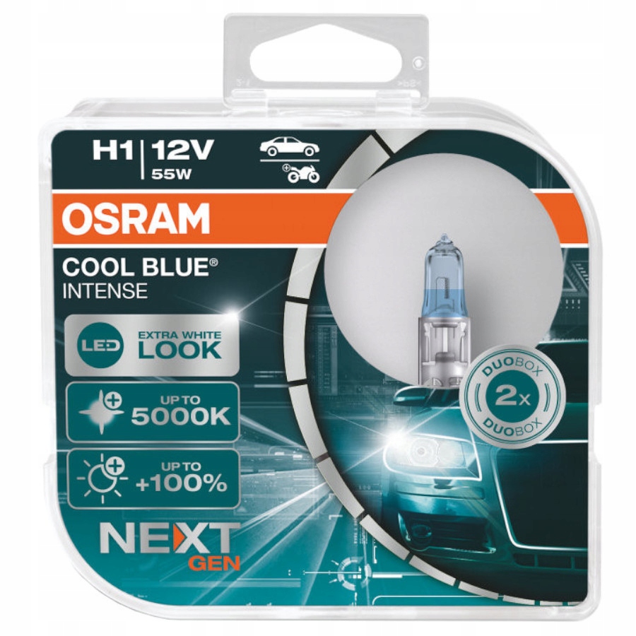H1 Osram Cool Blue Intense Next Gen Extra White Look 5000K Nowa Generacja