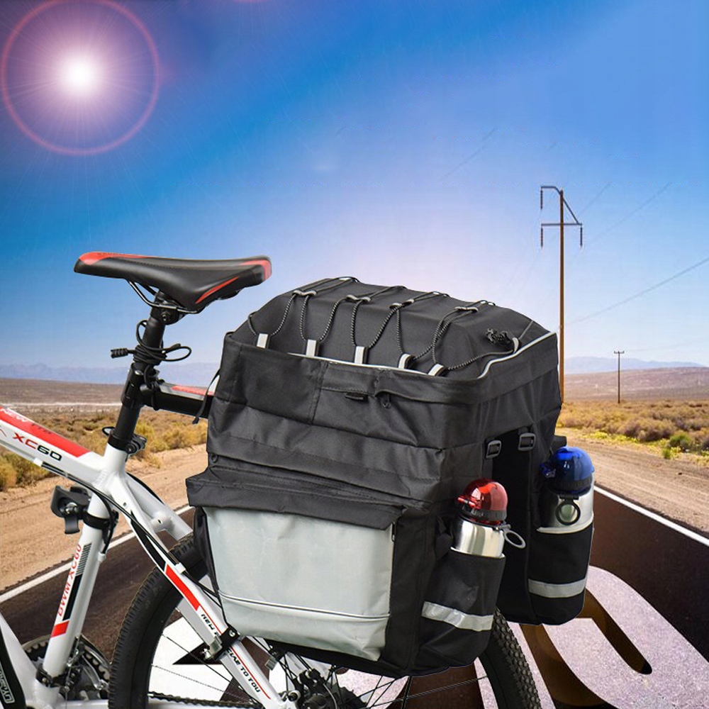 TORBA ROWEROWA 43L SAKWA ROWEROWA NA BAGAZNIK+WODOODPORNY POKROWIEC Marka bez marki