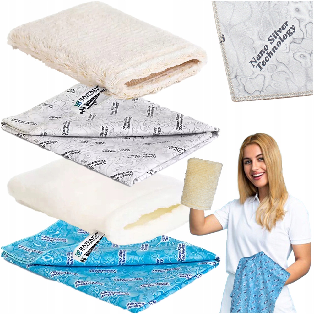 Levně Sada na čištění Rukavice Bílá Béžová Sunbeam 2ks Raypath