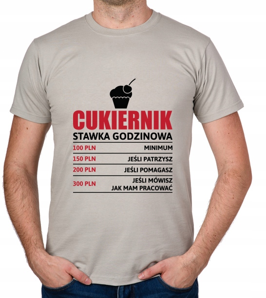 

koszulka Cukiernik stawka godzinowa ciastkarz